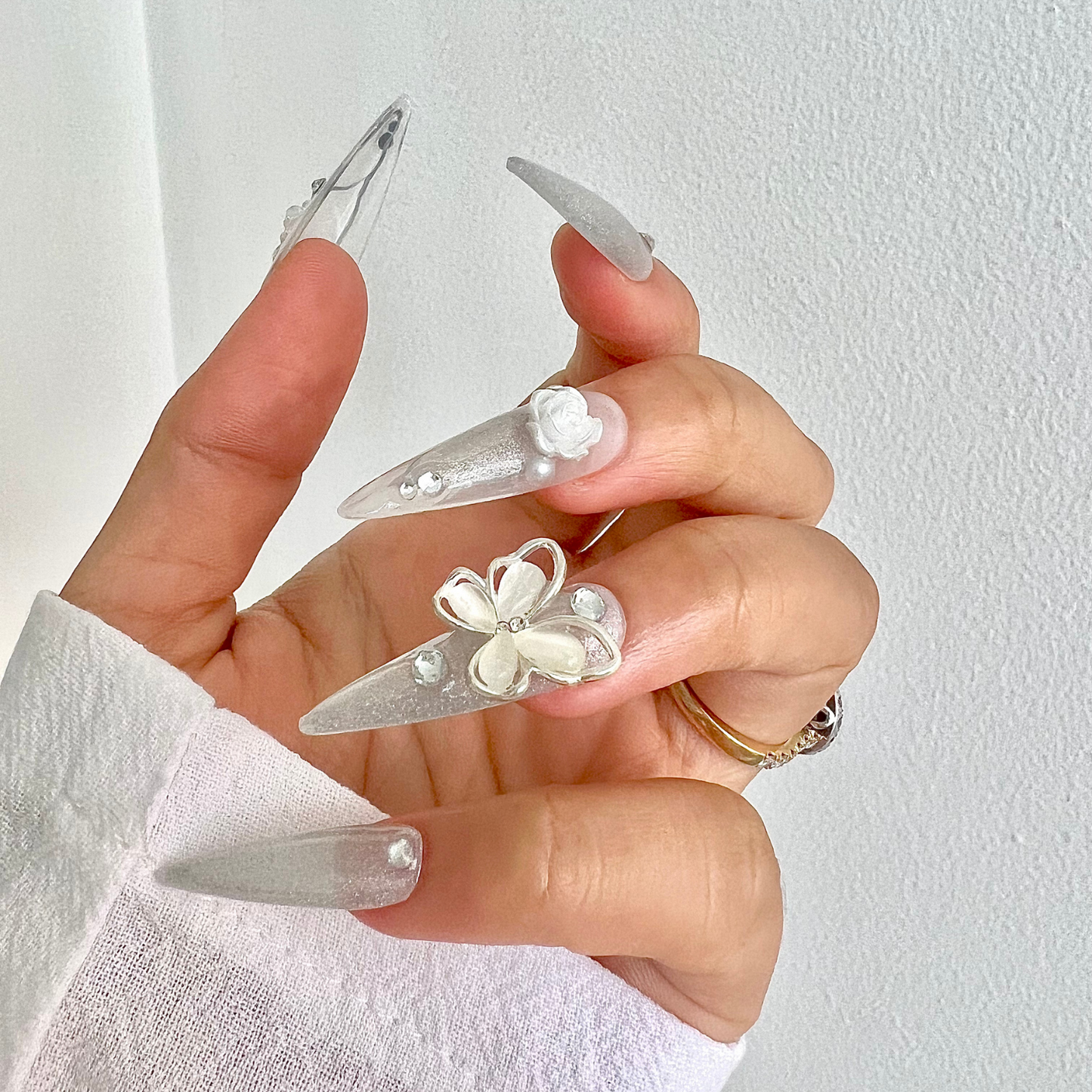 Crystal Cascade Handcrafted Nail Box