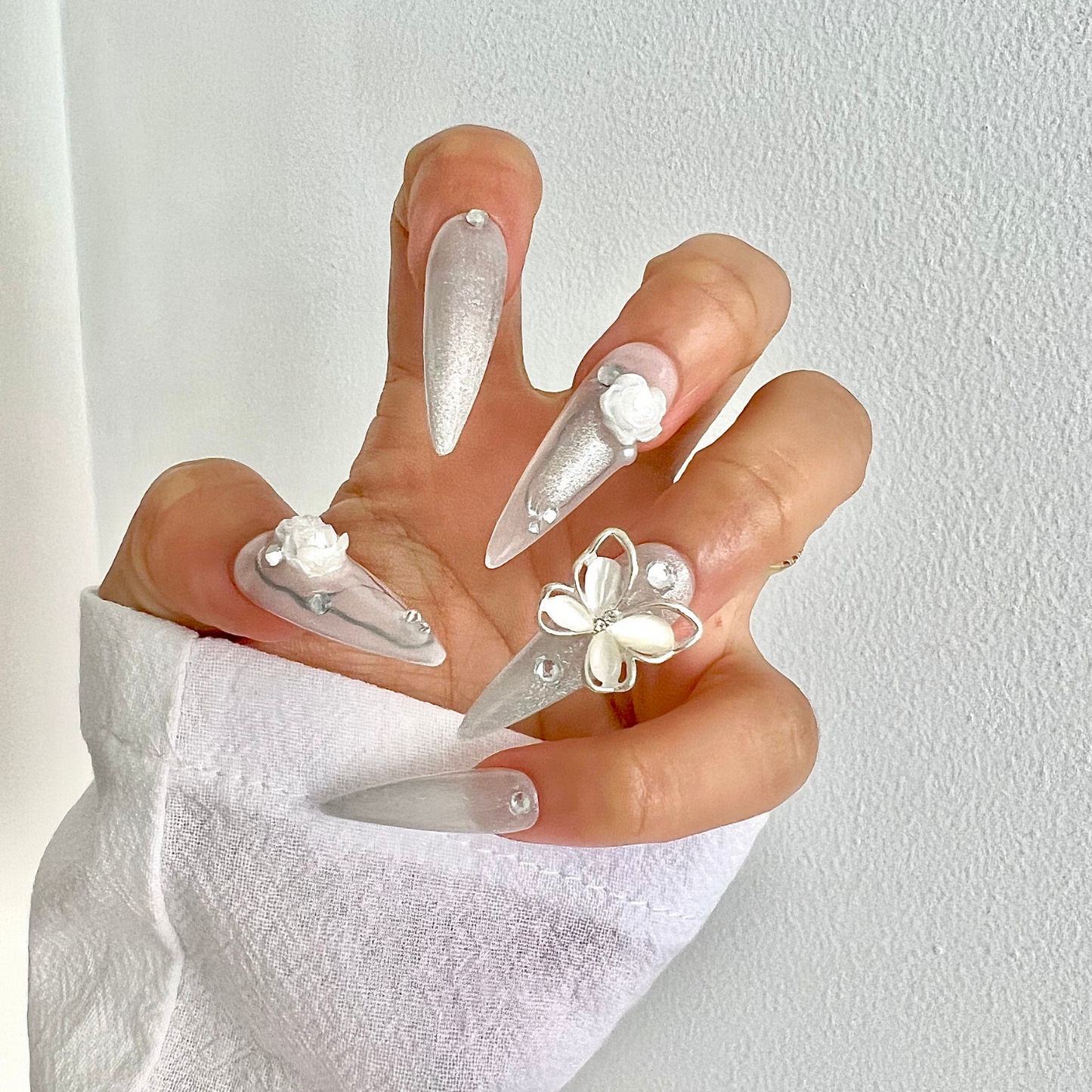 Crystal Cascade Handcrafted Nail Box