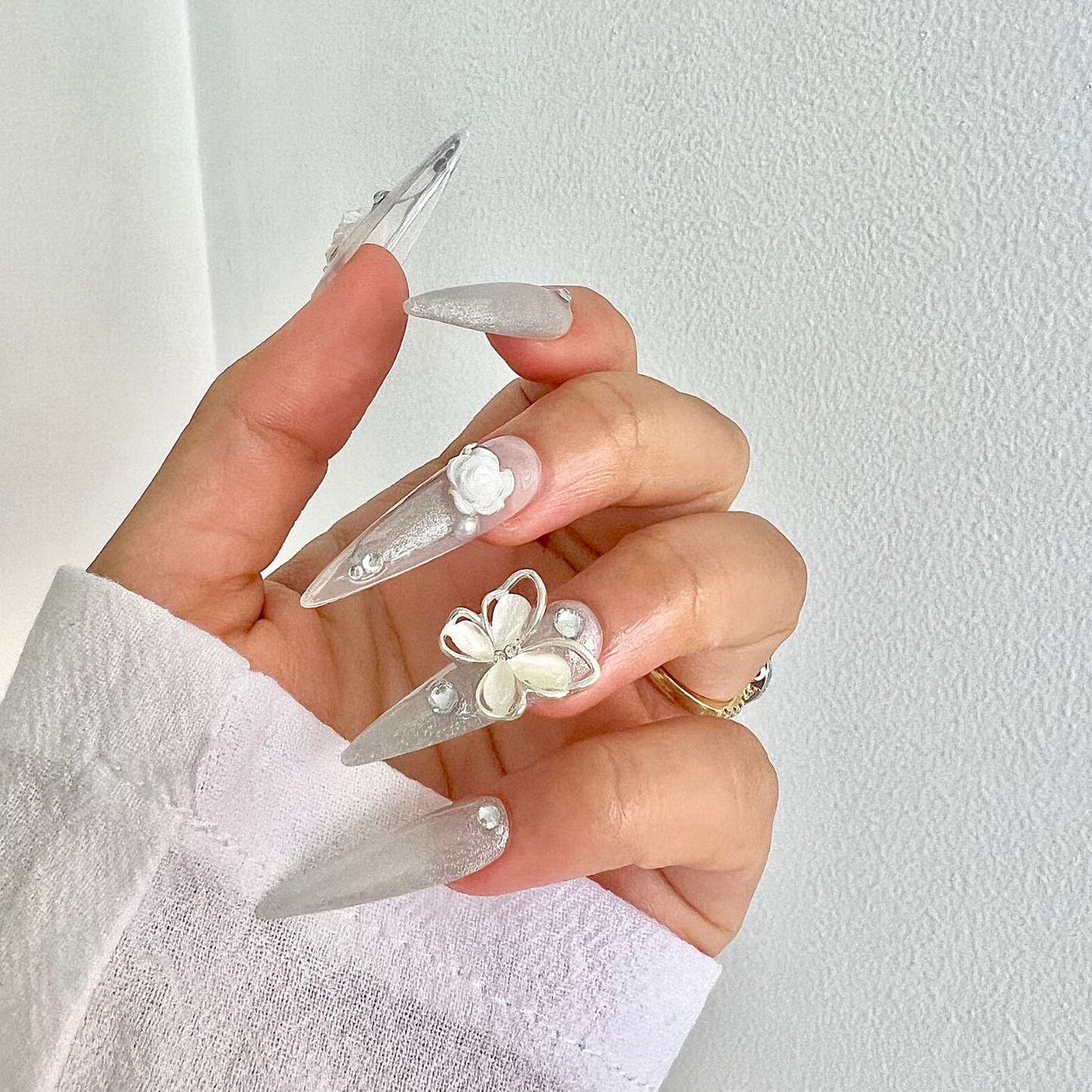 Crystal Cascade Handcrafted Nail Box