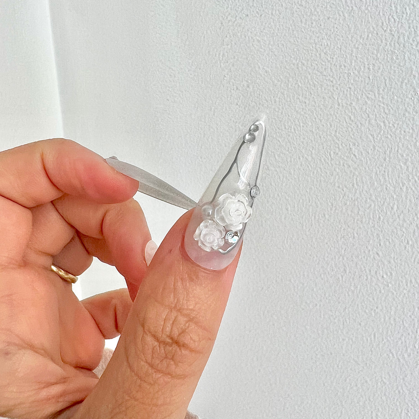 Crystal Cascade Handcrafted Nail Box