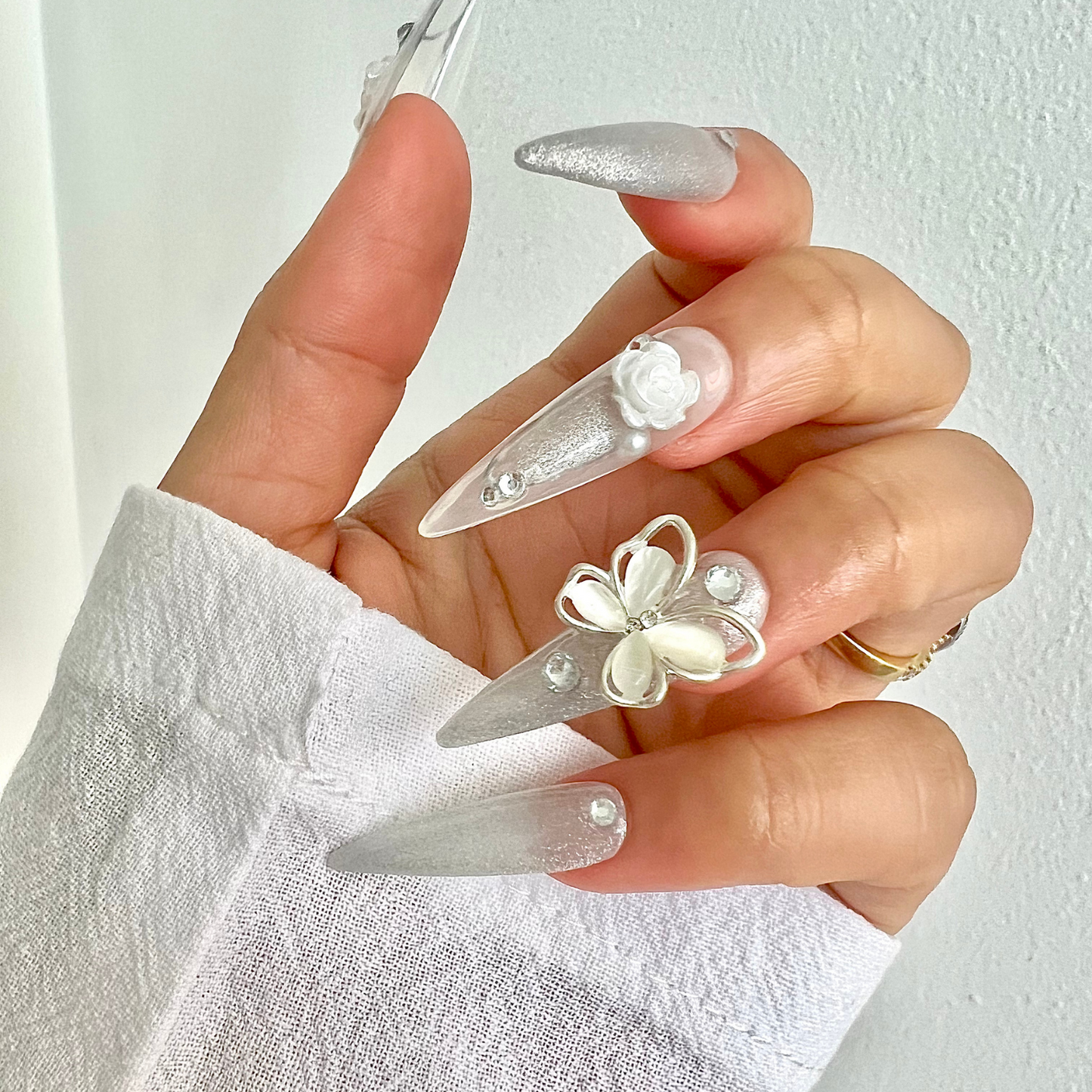 Crystal Cascade Handcrafted Nail Box