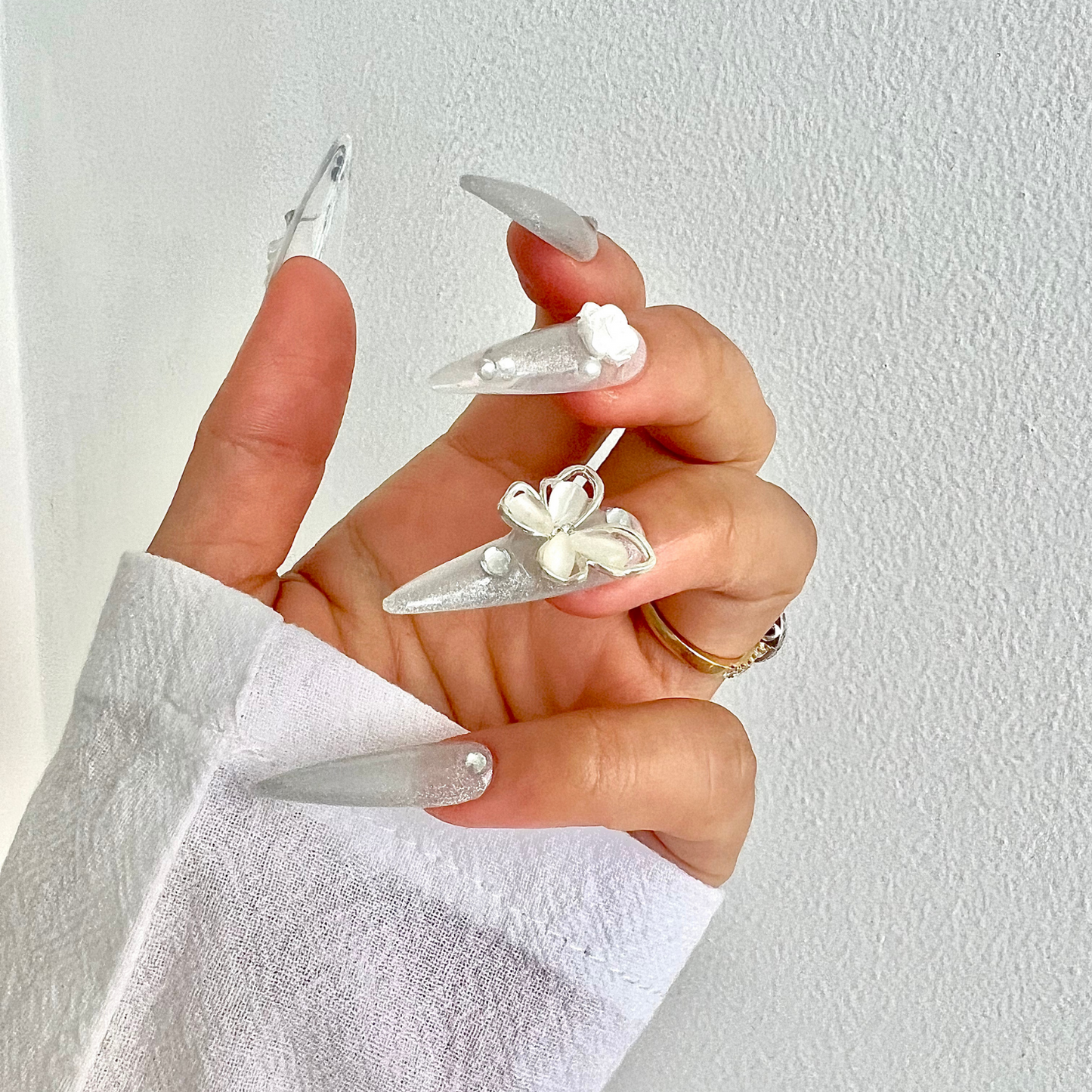 Crystal Cascade Handcrafted Nail Box