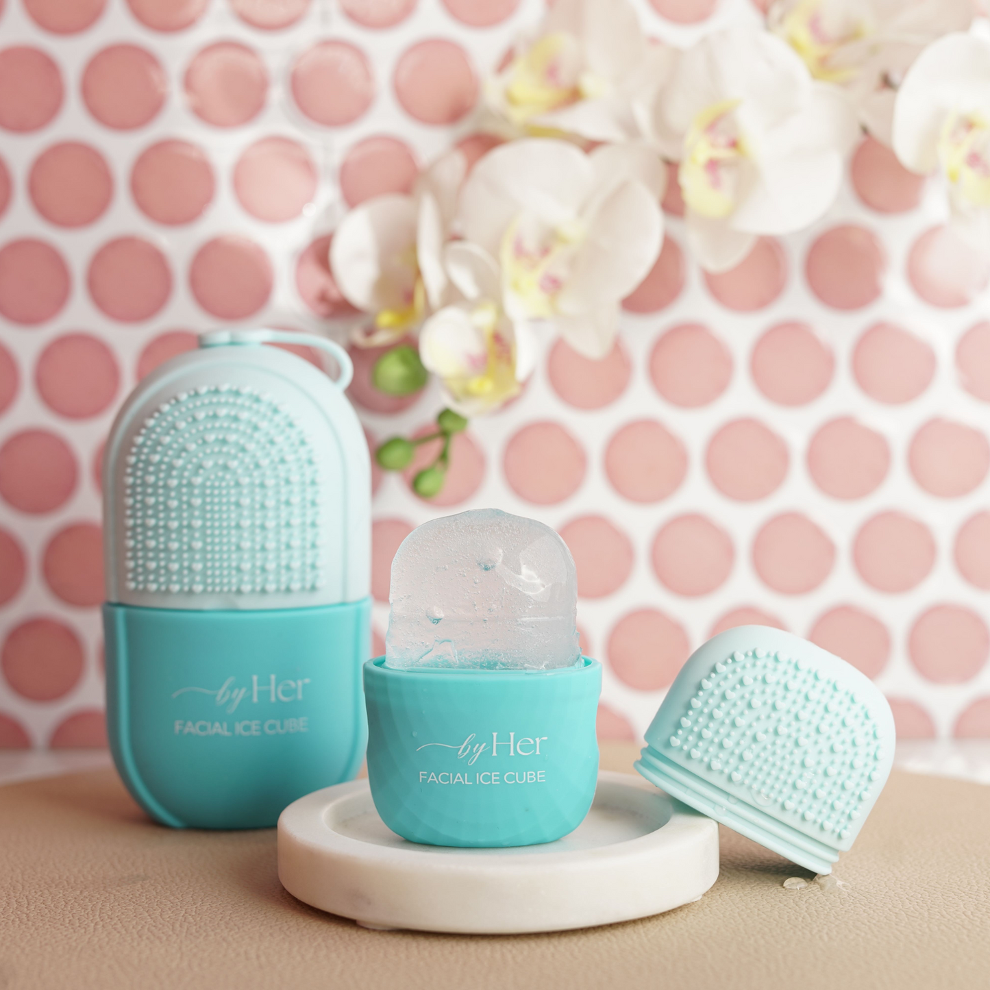 Mini Facial Ice Cube 3-in-1 with Cleansing Brush Pads