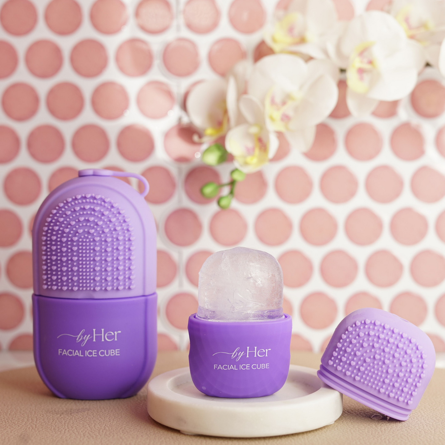 Mini Facial Ice Cube 3-in-1 with Cleansing Brush Pads