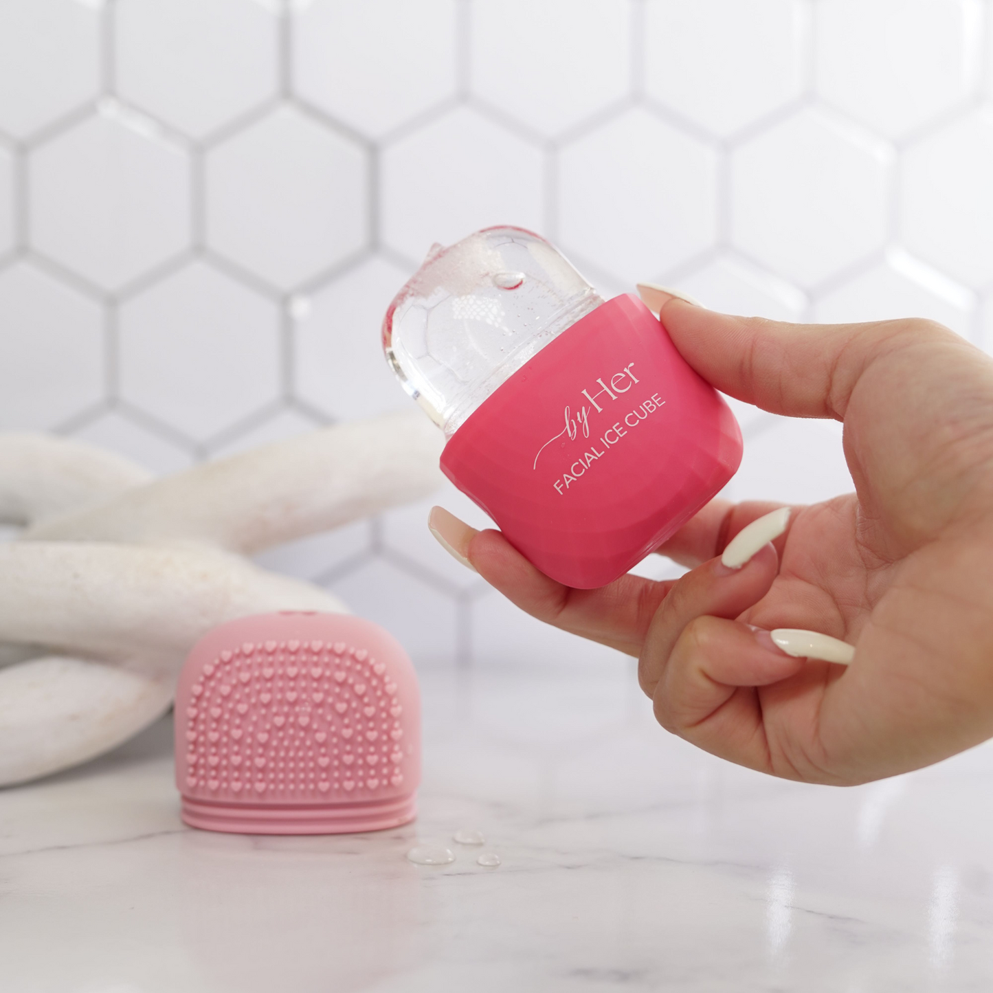 Mini Facial Ice Cube 3-in-1 with Cleansing Brush Pads